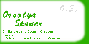 orsolya sponer business card